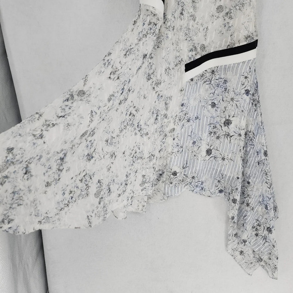 Chelsea and Walker Silk Asymmetrical Floral Midi Dress - Picture 5 of 11